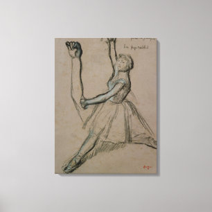 Toile Étude d'Edgar Degas   d'un danseur