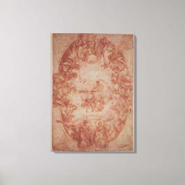 Toile Étude du plafond de la Casa de Pilatos (Recto)