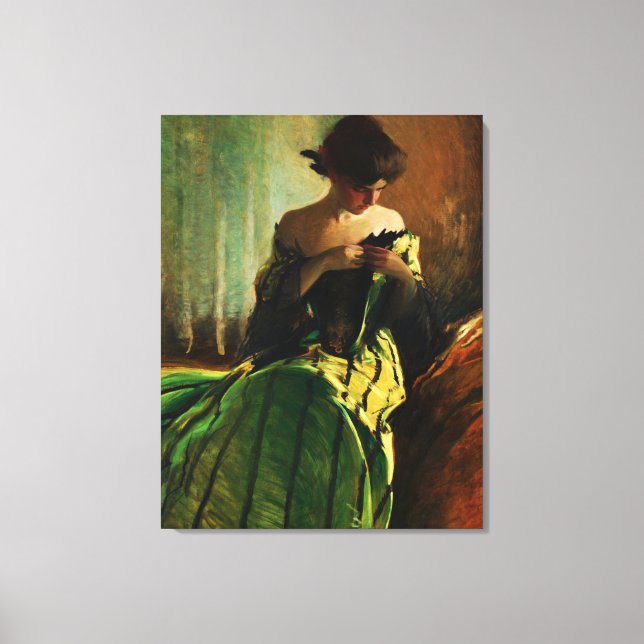 Toile Étude en noir et vert par John White Alexander (Recto)