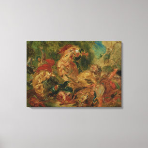 Toile Étude pour la chasse à lion, 1854