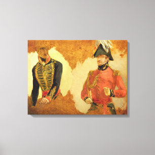 Toile Études d'uniforme royal d'artillerie de cheval, et