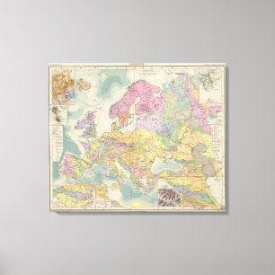 Toile Europe - Carte géologique de l'Europe