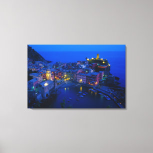 Toile Europe, Italie, Cinque Terre, Vernazza. Côte escar
