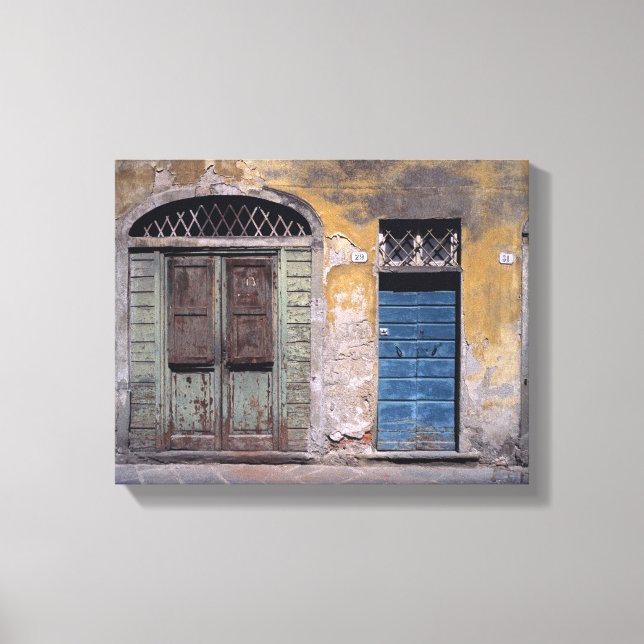 Toile Europe, Italie, Lucques. Ces vieilles portes ajout (Recto)