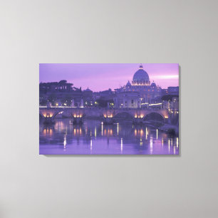 Toile Europe, Italie, Rome. St-Pierre et Ponte Sant