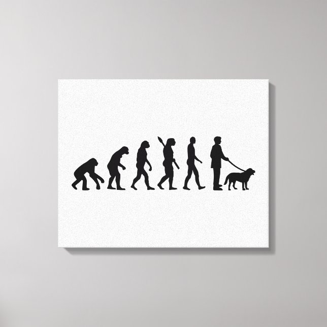 Toile Evolution Marchez le chien (Recto)