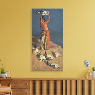 Toile Évoquer le retour du Bison par Frederic Remington