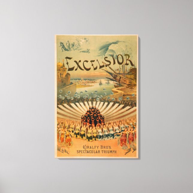 Toile Excelsior Kiralfy Spectacular Triumph Theater (Recto)