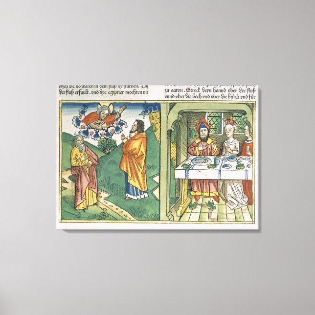 Toile Exode 8 1-15 Les sept fléaux de l'Égypte : Moïse e (Recto)