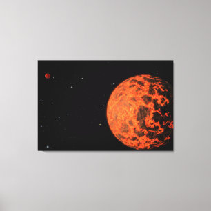 Toile Exoplanet Ucf-1.01 Orbitant Une Étoile Appelée Gj