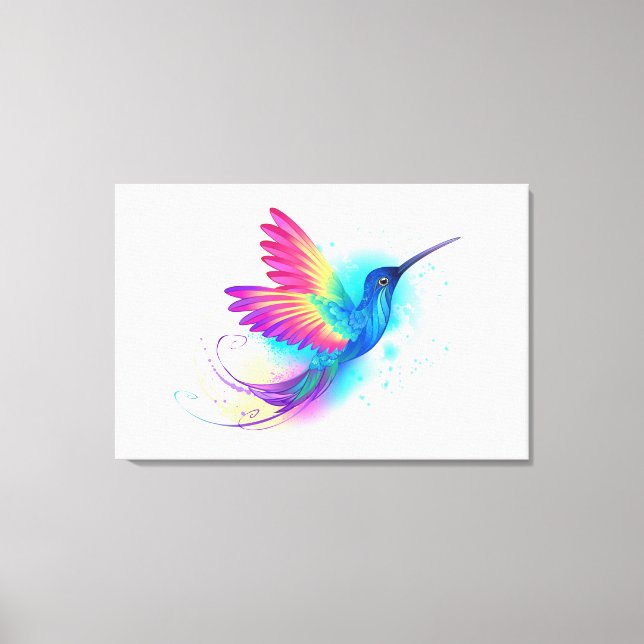 Toile Exotic Rainbow Hummingbird (Recto)