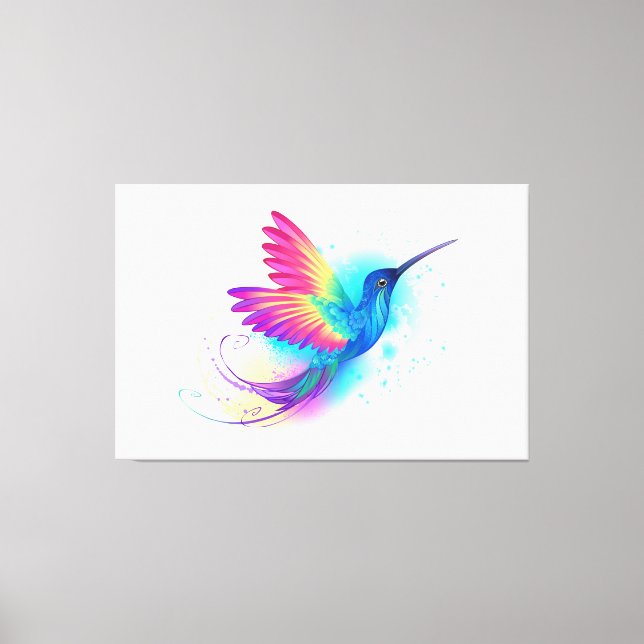 Toile Exotic Rainbow Hummingbird (Recto)