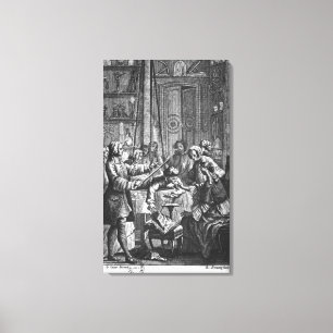 Toile Expérience électrique faite sur un homme