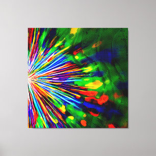 Toile Explosion arc-en-ciel