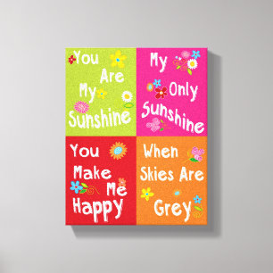 Toile Expressions de motivation de typographie - collage