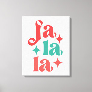 Toile Fa La La - Festive vacances Typographie Design
