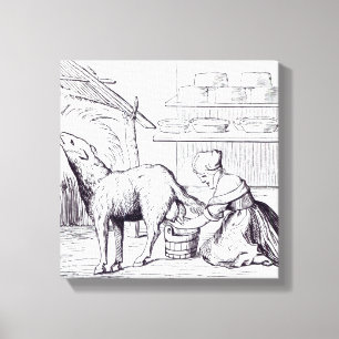Toile Fabrication des fromages en Suisse, après un