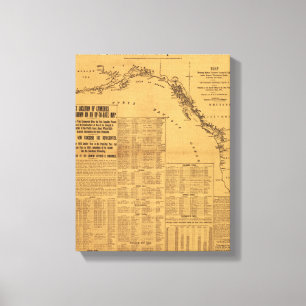 Toile Fabriques de conserves saumonées de la carte du