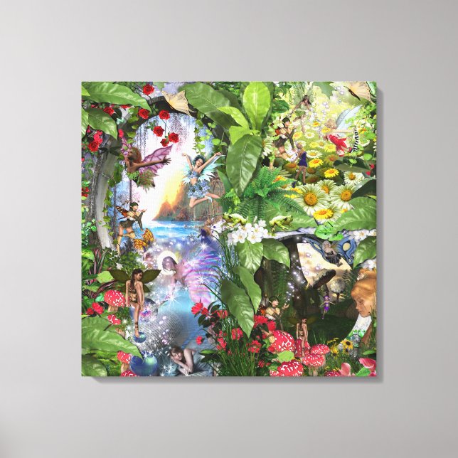 Toile Fairy Kingdom forest dreamland imaginaires histoir (Recto)