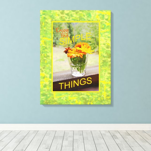 Toile Faisceaux En Verre Photographie Bordure Jaune (Insitu (Plancher de Bois))