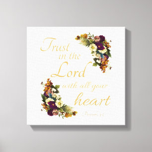 Toile Faites confiance à l'Éternel avec tout votre coeur