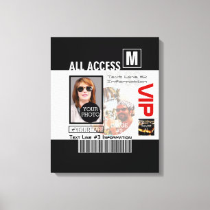 Toile Faites votre propre VIP Pass 8 façons de personnal