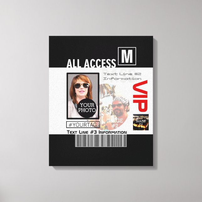 Toile Faites votre propre VIP Pass 8 façons de personnal (Recto)