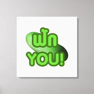 Toile FAK YOU ! ... Courge verte (Melon d'hiver)