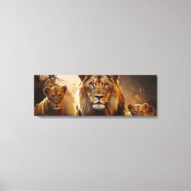 Toile Familia de leones (Recto)