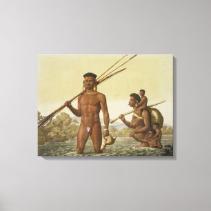 Toile Famille de Botocudos, Rio Grande, Brésil, de 'Le