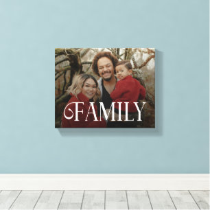 Toile Famille de caractères modernes Photo personnalisée