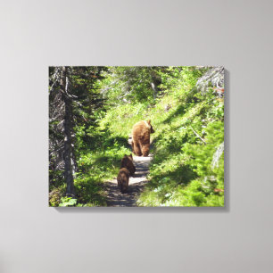 Toile Famille d'ours Brown