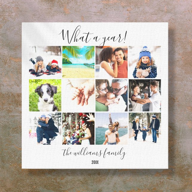 Toile Famille Moderne 12 Photo Collage What A Year (Modern Family 12 Photo Collage What A Year Canvas Print)