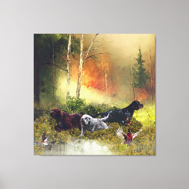 Toile Famille Setters (Recto)