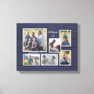 Toile Family Love Marine Wood 6 Photographie Collage Scr