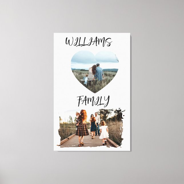 Toile Family Photo Stretched Canvas Print (Recto)