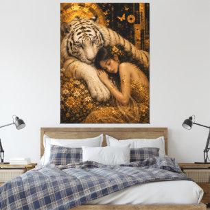 Toile Fantaisie artistique du gardien éternel du Tigre b