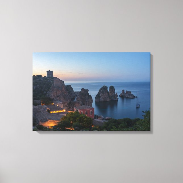 Toile Faraglioni et Tonnara à Scopello, Sicile (Recto)