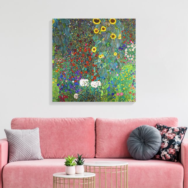 Toile Farm Garden with Sunflowers | Gustav Klimt | (Insitu(Salon))