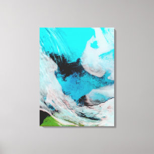 Toile Fausse vue couleur de Polynya (eau libre)