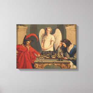 Toile Faust Et Mephistopheles Jouent Aux Échecs