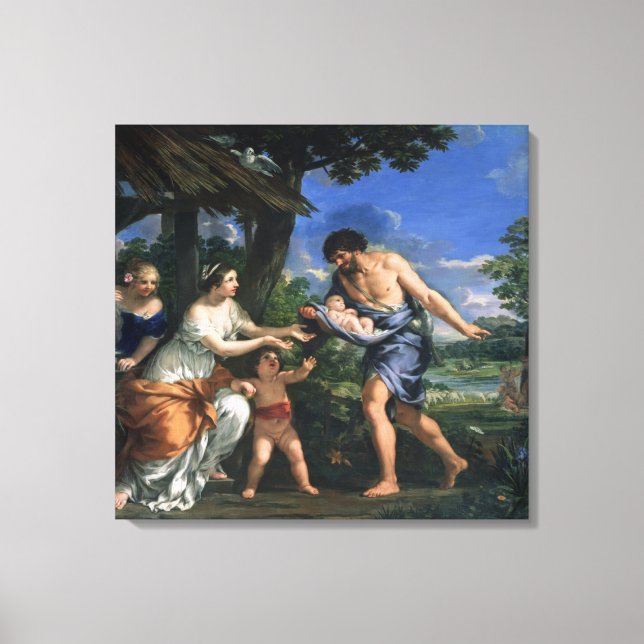 Toile Faustulus confiant Romulus et Remus (Recto)
