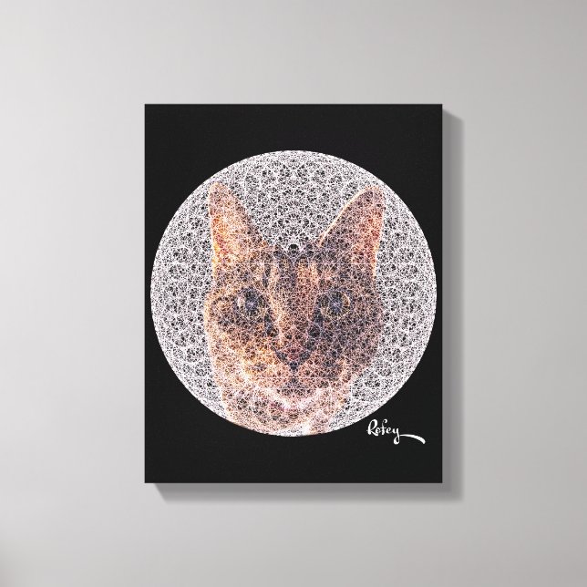 Toile Feline féminine fractale par Rofey (Recto)
