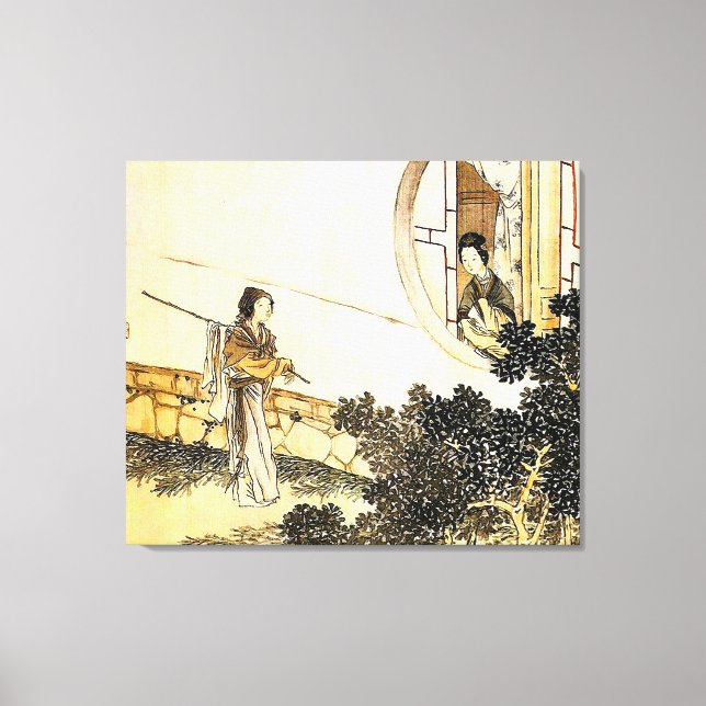 Toile femme à kimono à la fenêtre (Recto)