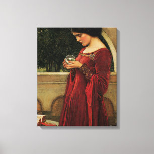 Toile Femme à la Boule de Cristal Peinture de Waterhouse