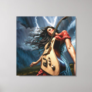 Toile Femme à la guitare tordue