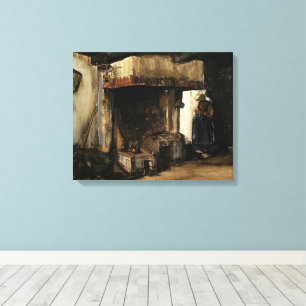 Toile Femme au coin du feu par Vincent van Gogh
