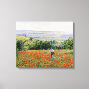 Toile Femme dans un domaine de pavot