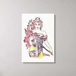Toile Femme de fleurs