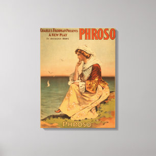 Toile Femme de Phroso à l'affiche théâtrale de plage